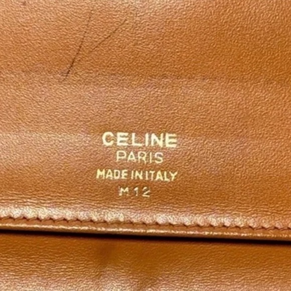 CELINE Tan Kisslock Long Wallet Macadam Print Leather Coated Canvas beige lux - Picture 8 of 16